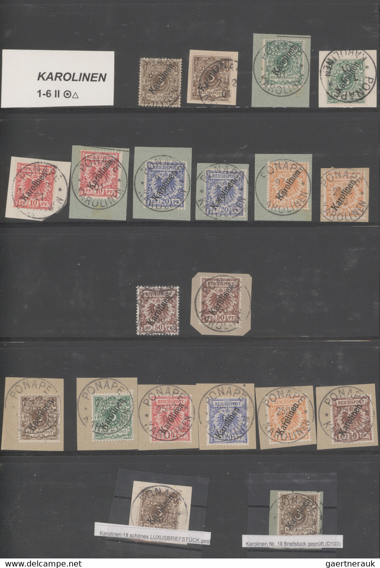 Deutsche Kolonien - Karolinen: 1899/1923 (ca.), Sammlung Auf Albenblättern, Viel - Carolinen