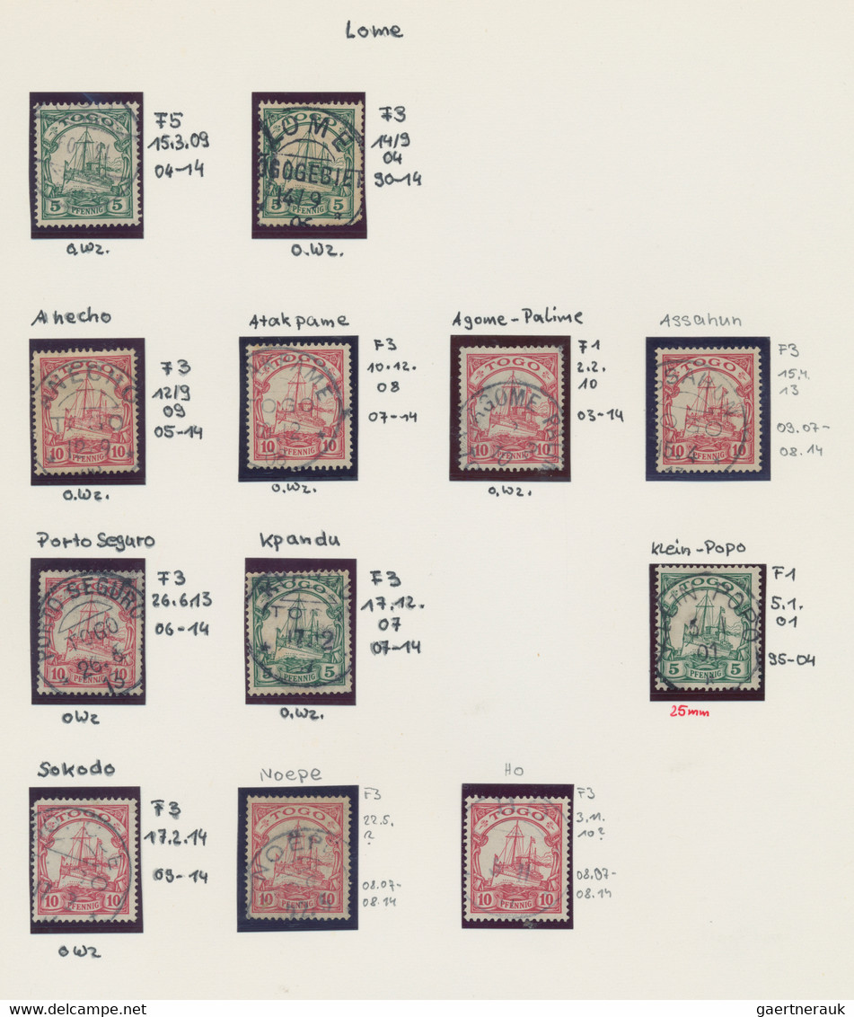 Deutsche Kolonien - Togo: 1895 Ab, Interessante, In Den Hauptnummern Bis Auf MiN - Togo