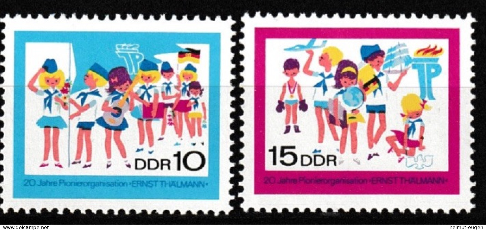 MiNr. 1432 - 1433 Deutschland Deutsche Demokratische Republik 1968, 3. Dez. 20 Jahre Pionierorganisation Ernst Thälmann. - Ongebruikt