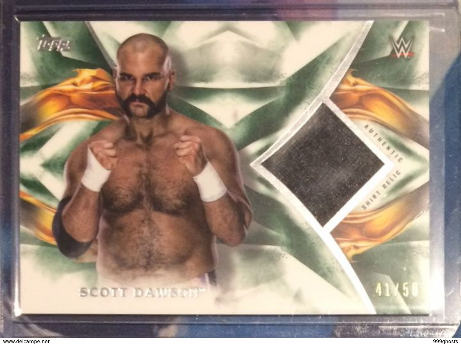 2019 WWE UNDISPUTED SCOTT DAWSON Relic Trading Card 41/50 GREEN Wrestling - Trading-Karten