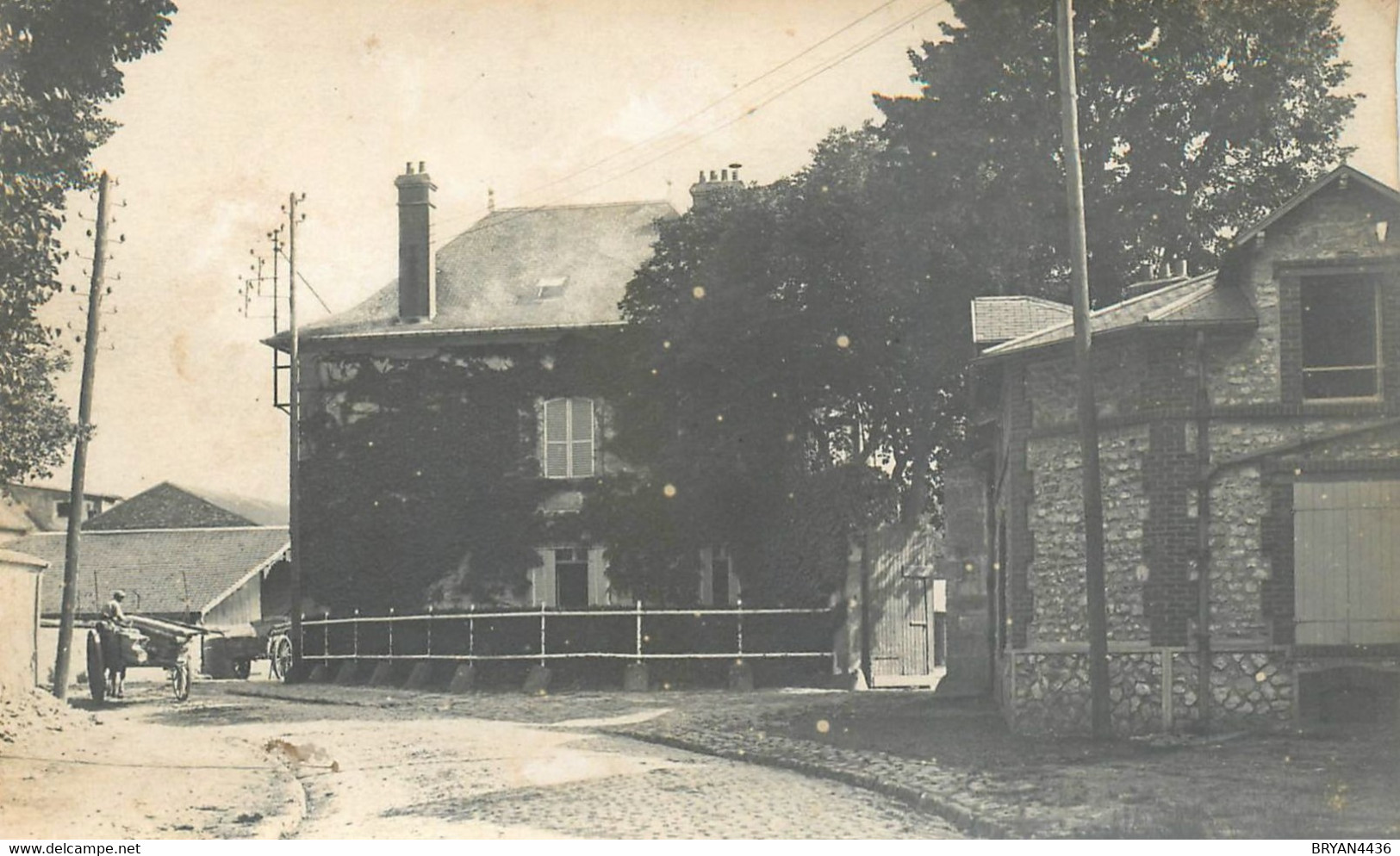 60 - PLESSIS BELLEVILLE  - INTERIEUR D'une FERME - RARE  CARTE PHOTO EPREUVE Du PHOTOGRAPHE - Voir Scans - Other & Unclassified