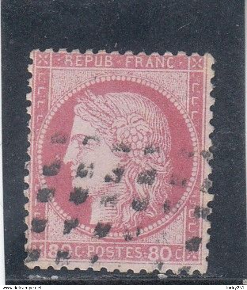 France - Année 1871/75 - N°YT 57 - Type Cérès - Oblitération Gros Points - 80c Rose - 1871-1875 Cérès