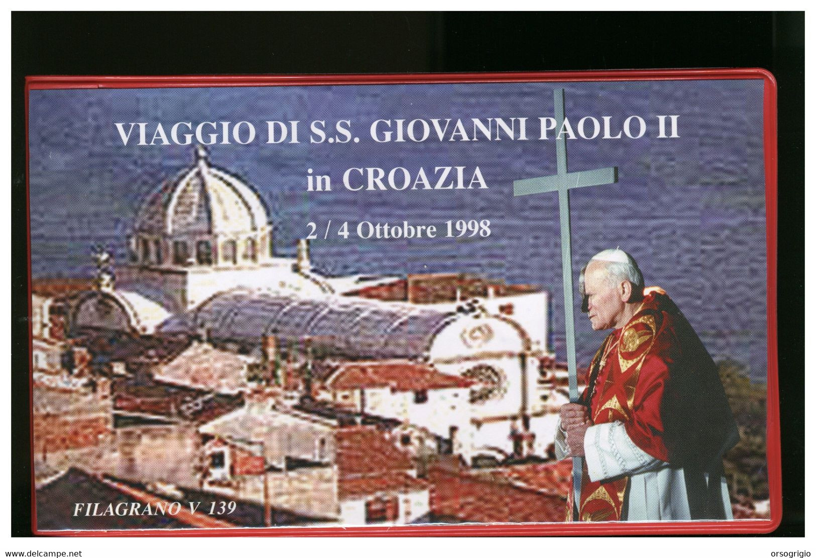 VATICANO - VIAGGI DEL PAPA - 1998 - Viaggio Di S.S. GIOVANNI PAOLO II In Croazia   -   Filagrano V139 - Errors & Oddities