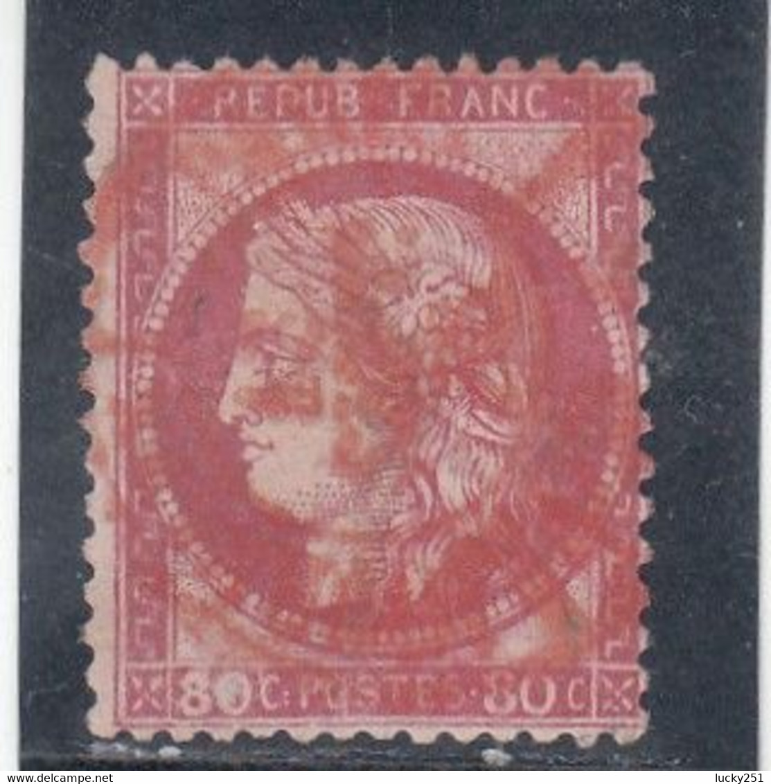 France - Année 1871/75 - N°YT 57 - Type Cérès - Oblitération CàD Rouge Des Imprimés - 80c Rose - 1871-1875 Cérès