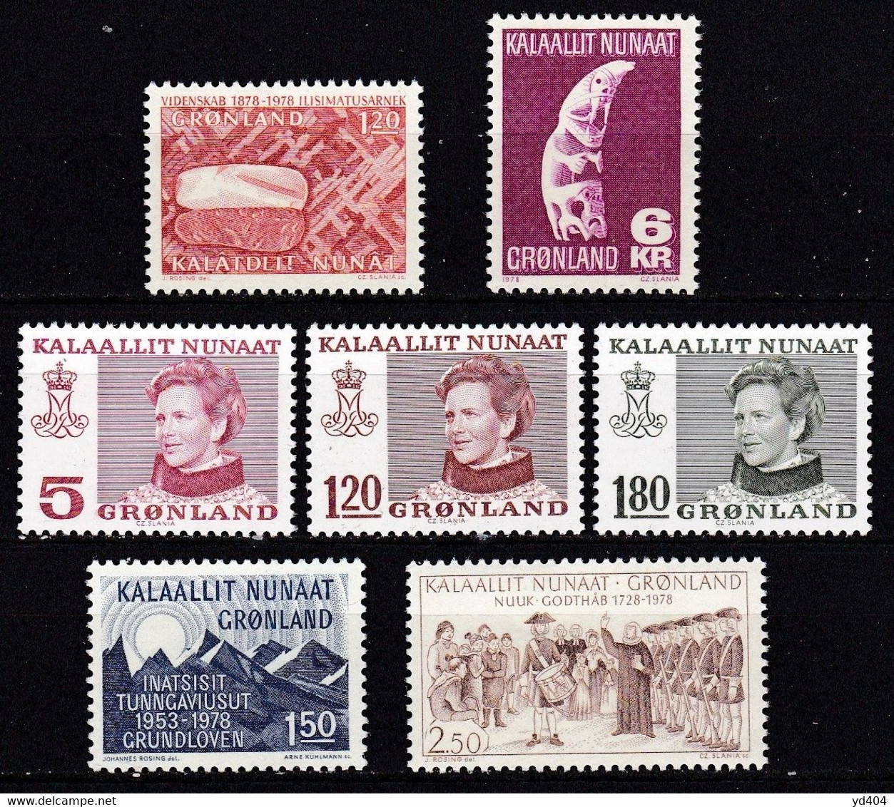 GL131 - GREENLAND – 1978 – FULL YEAR SET – Y&T # 93/99 MNH 6,35 € - Années Complètes