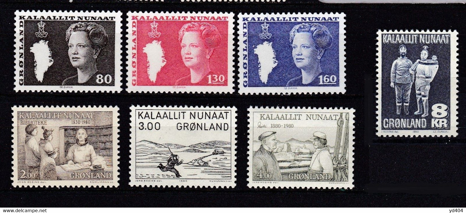 GL133 - GREENLAND – 1980 – FULL YEAR SET – Y&T # 107/13 MNH 9,85 € - Komplette Jahrgänge