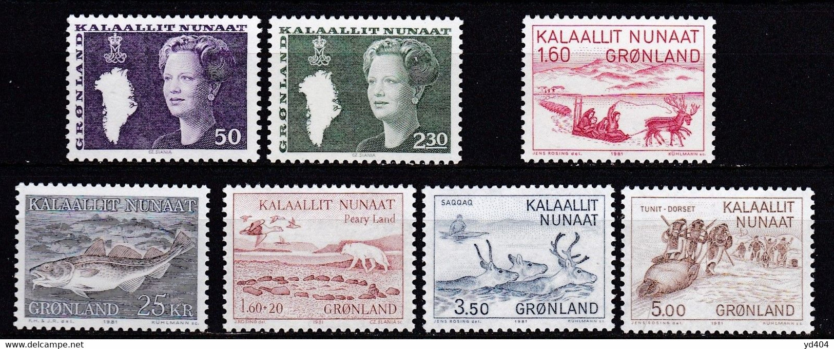 GL134 - GREENLAND – 1981 – FULL YEAR SET – Y&T # 114/20 MNH 17,40 € - Komplette Jahrgänge