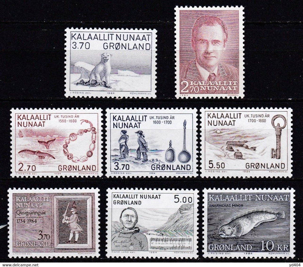 GL137 - GREENLAND – 1984 – FULL YEAR SET – Y&T # 135/42 MNH 27 € - Annate Complete