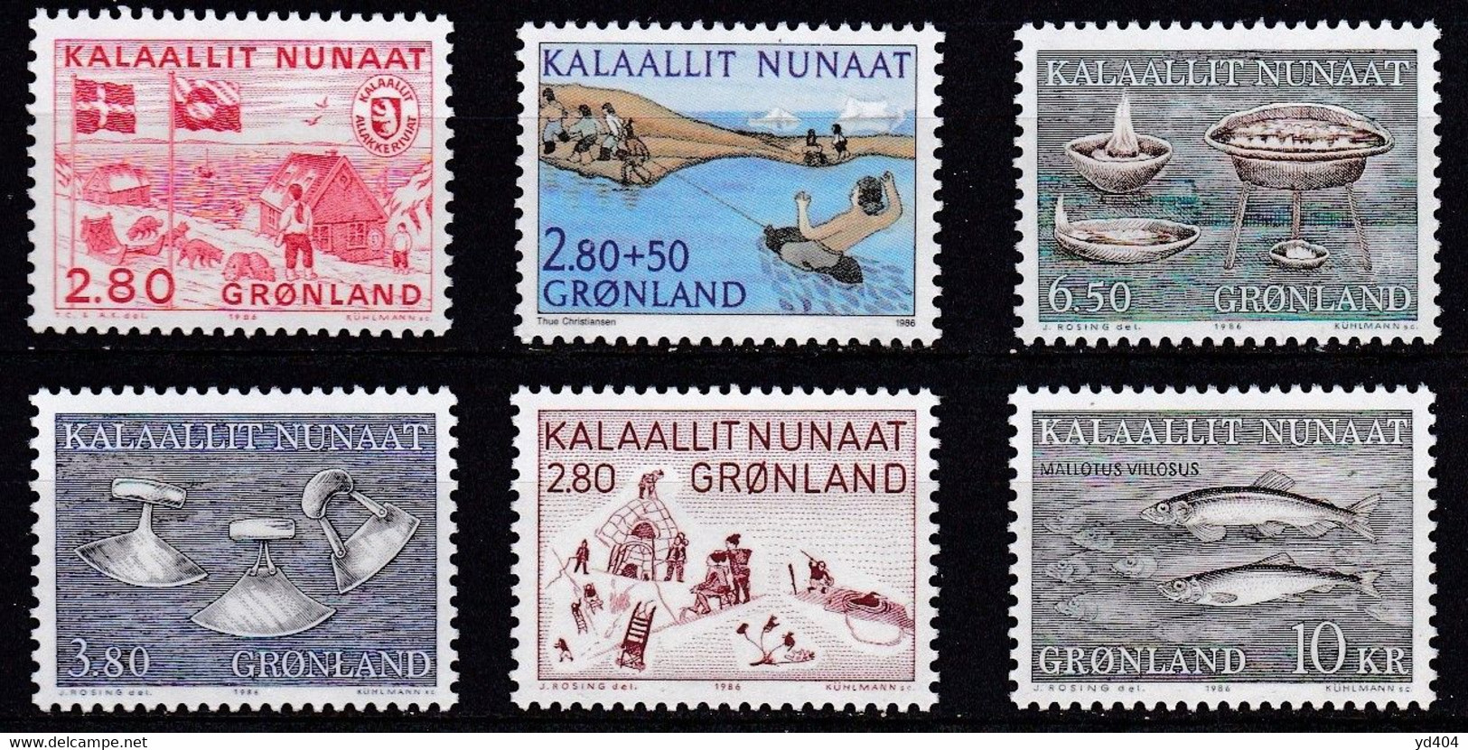 GL139 - GREENLAND – 1986 – FULL YEAR SET – Y&T # 151/6 MNH 17,25 € - Volledige Jaargang