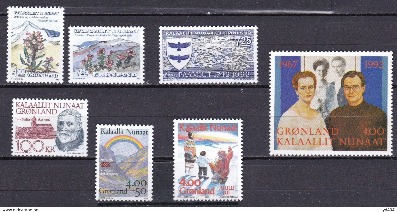 GL145 - GREENLAND – 1992 – FULL YEAR SET – Y&T # 211/7 MNH 61,50 € - Années Complètes