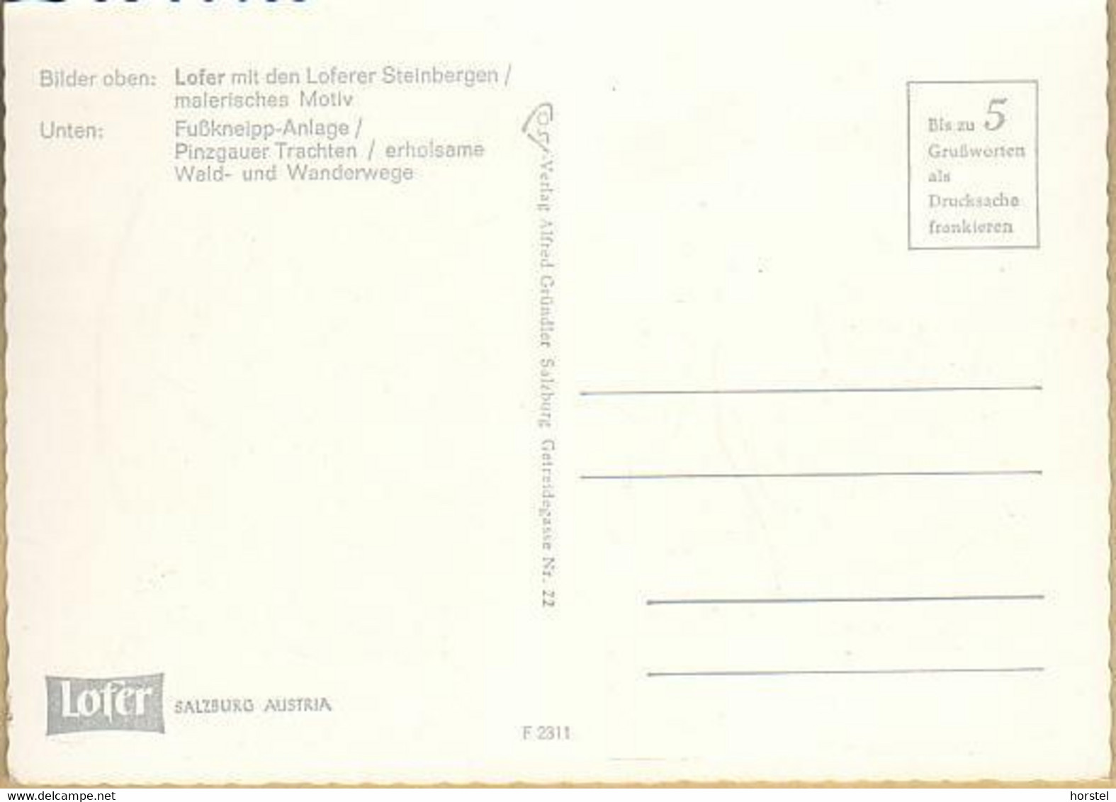 Austria - 5090 Lofer- Ansichten - Steinberge - Trachten - Lofer