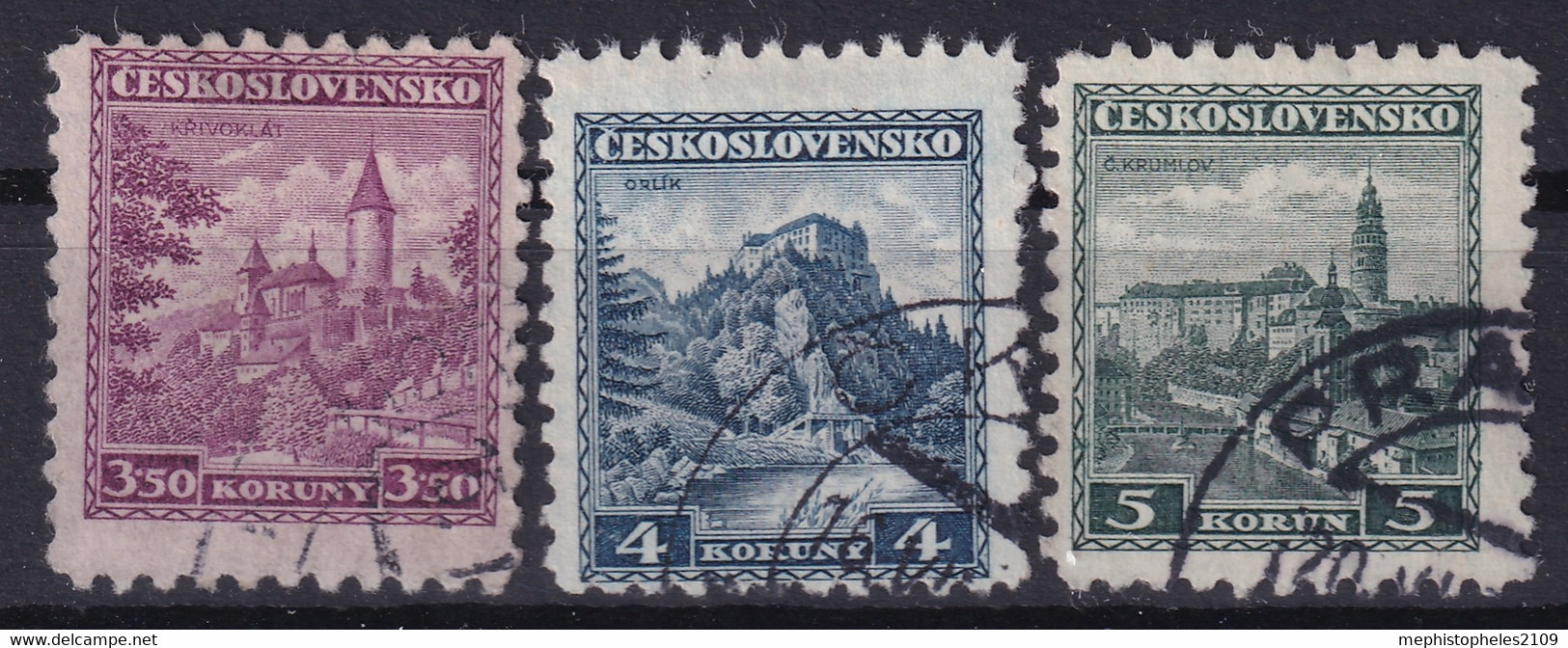 CZECHOSLOVAKIA 1932 - Canceled - Sc# 184-186 - Usados