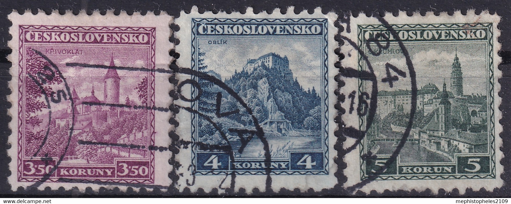 CZECHOSLOVAKIA 1932 - Canceled - Sc# 184-186 - Usados