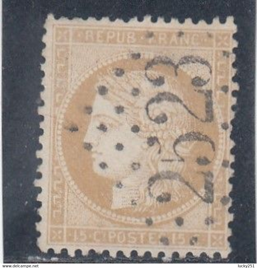 France - Année 1871/75 - N°YT 59 - Type Cérès - Oblitération Losange G.C.- 15c Bistre - 1871-1875 Cérès