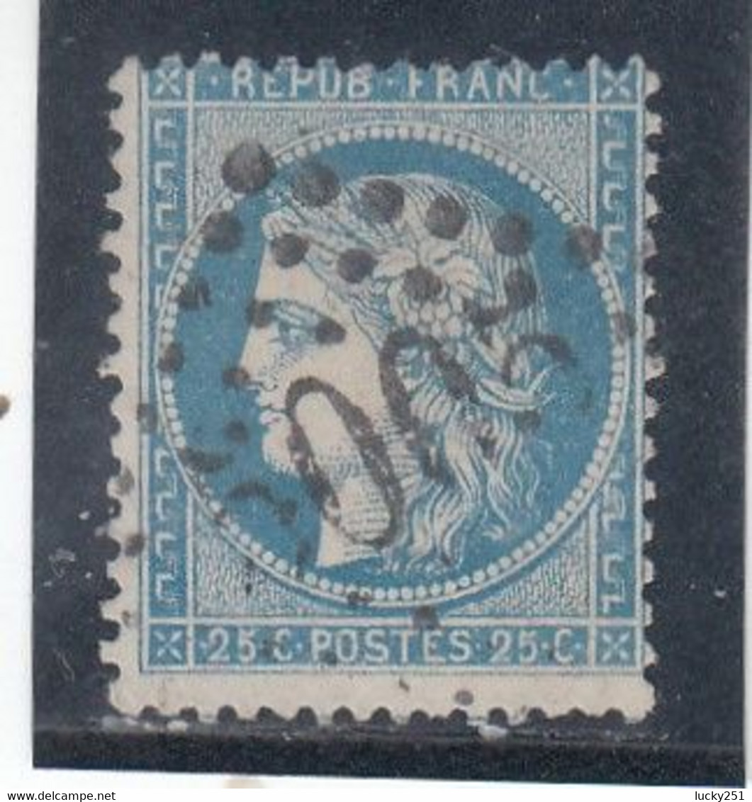 France - Année 1871/75 - N°YT 60A - Type Cérès - Oblitération Losange G.C .- 25c Bleu - 1871-1875 Ceres