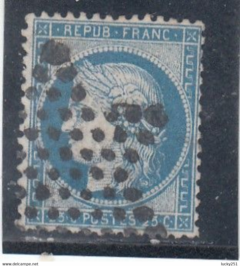 France - Année 1871/75 - N°YT 60C - Type Cérès - Oblitération Etoile Muette .- 25c Bleu - 1871-1875 Cérès