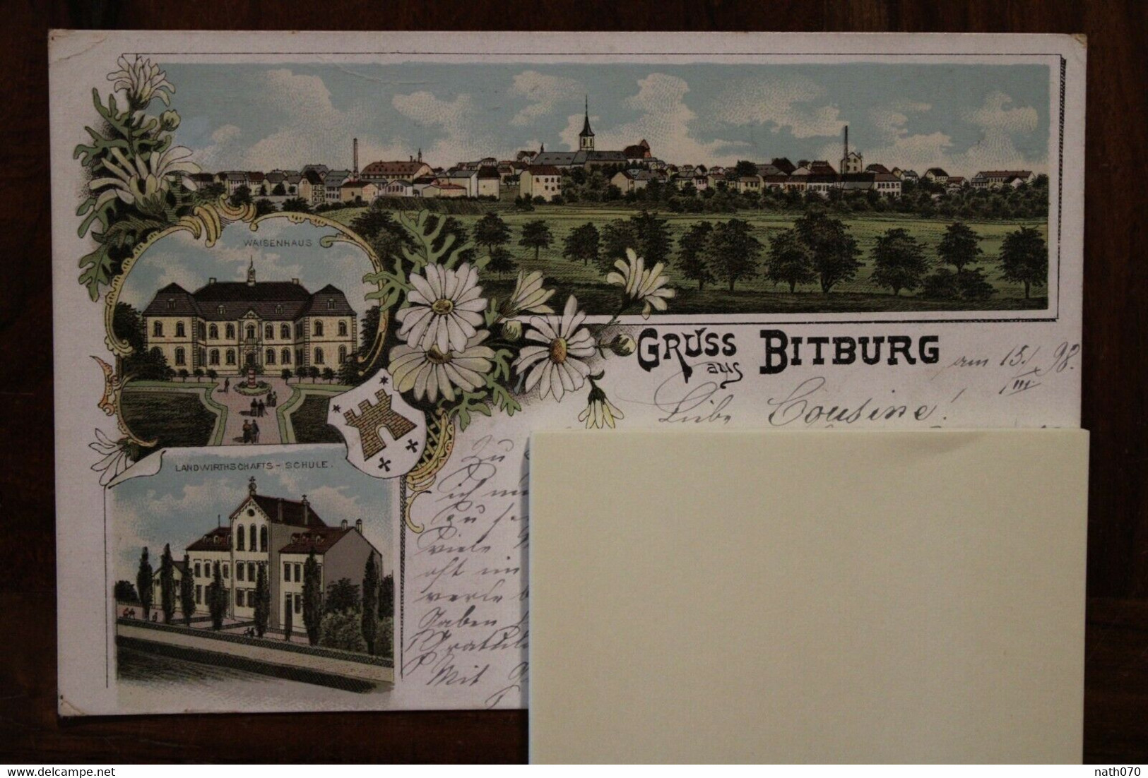 AK CPA 1898 Gruss Aus BITBURG Deutsches Reich Litho Voyagée - Bitburg