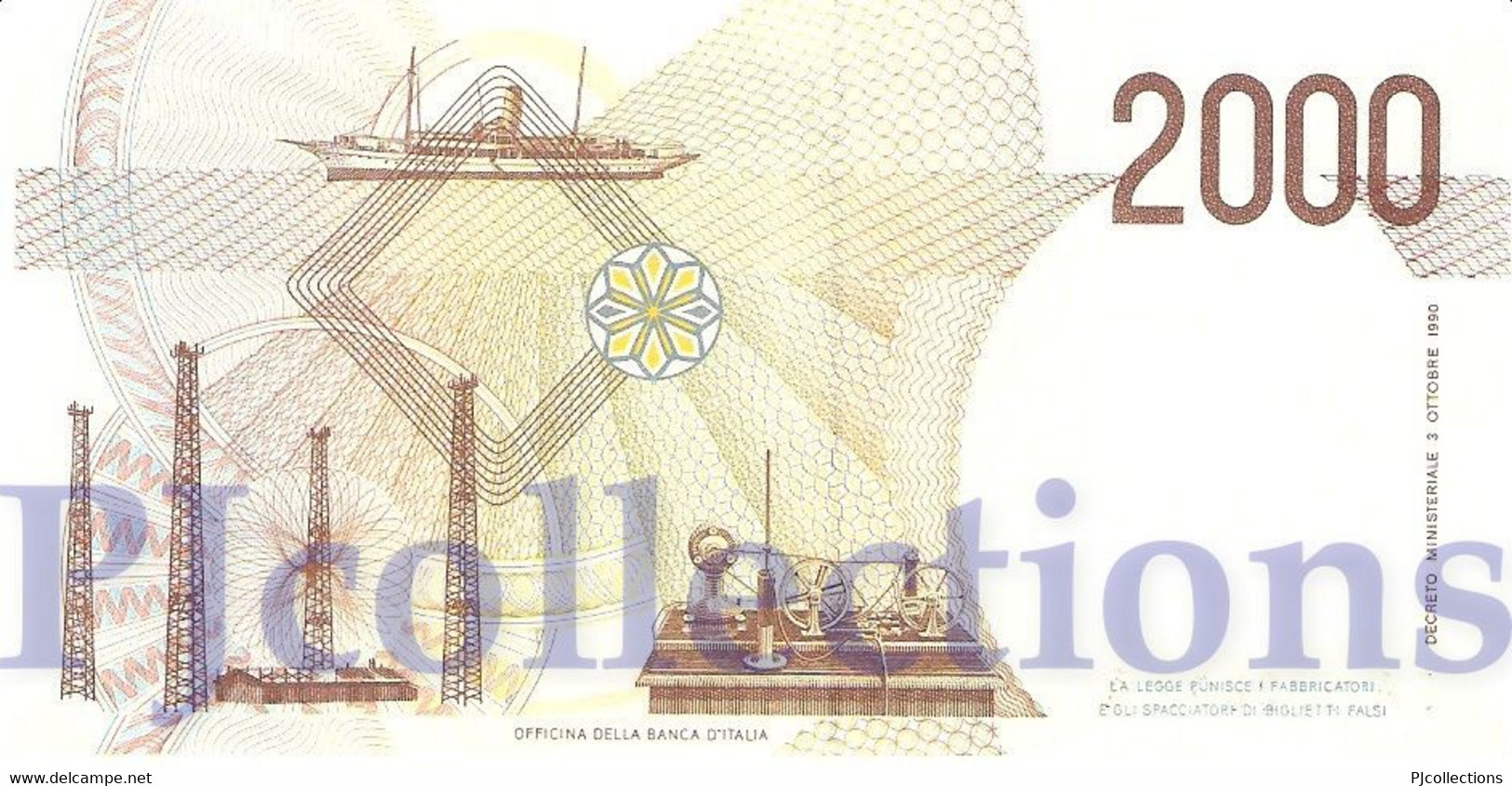 ITALIA - ITALY 2000 LIRE 1990 PICK 115 UNC PREFIX "A" - 2.000 Lire