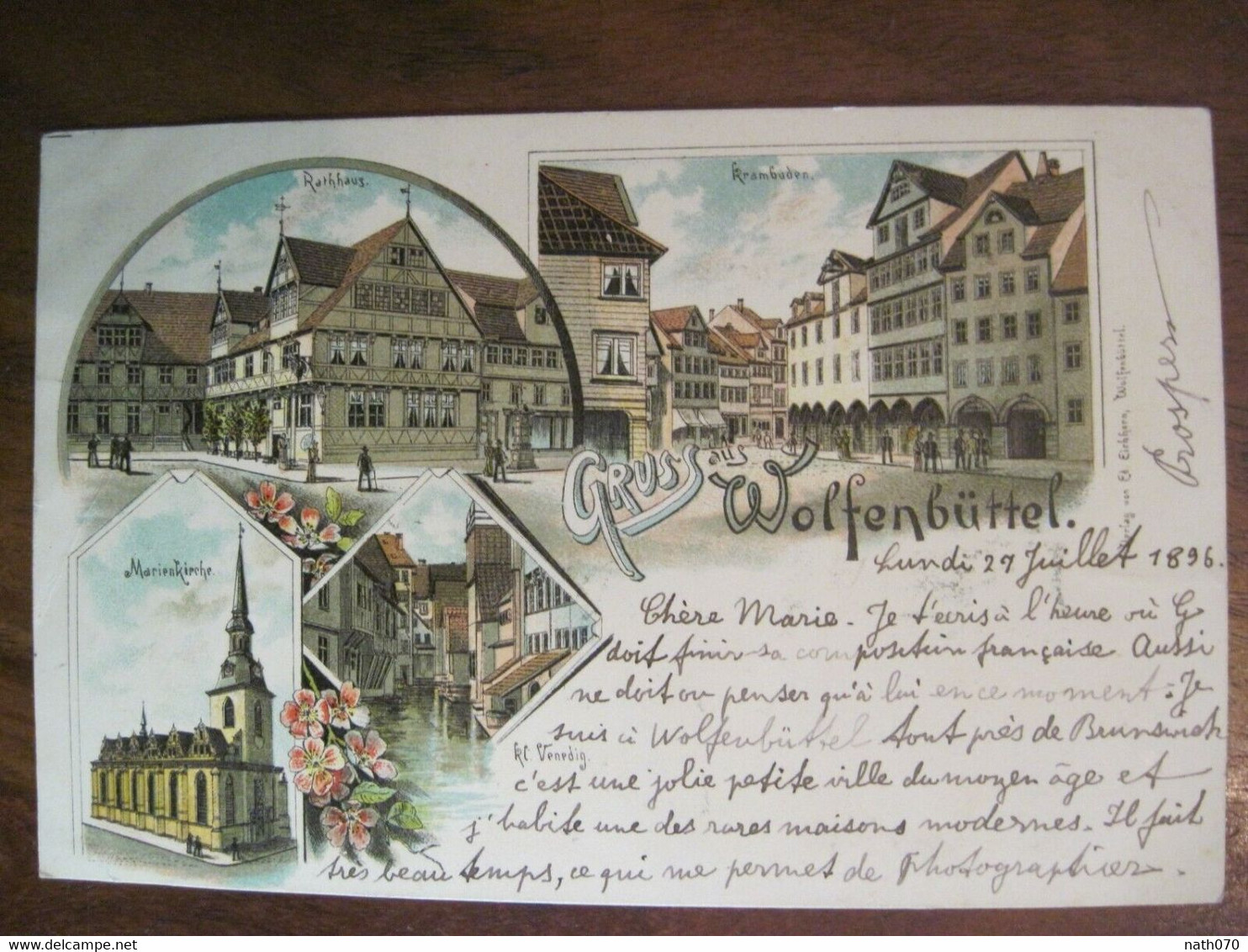 AK 1896 Gruss Gruß Aus Wolfenbüttel CPA Litho DR Deutsches Reich - Wolfenbüttel