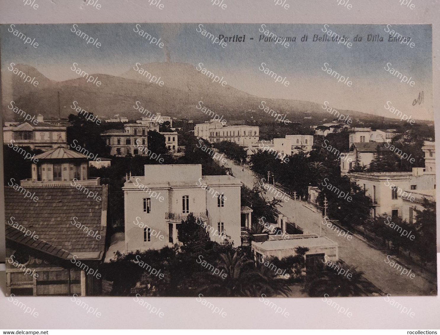 Italia 2x Cartoline PORTICI Piazza S. Pasquale E Viale Umberto I. PANORAMA DI BELLAVISTA. Emporio Marino - Portici. - Portici