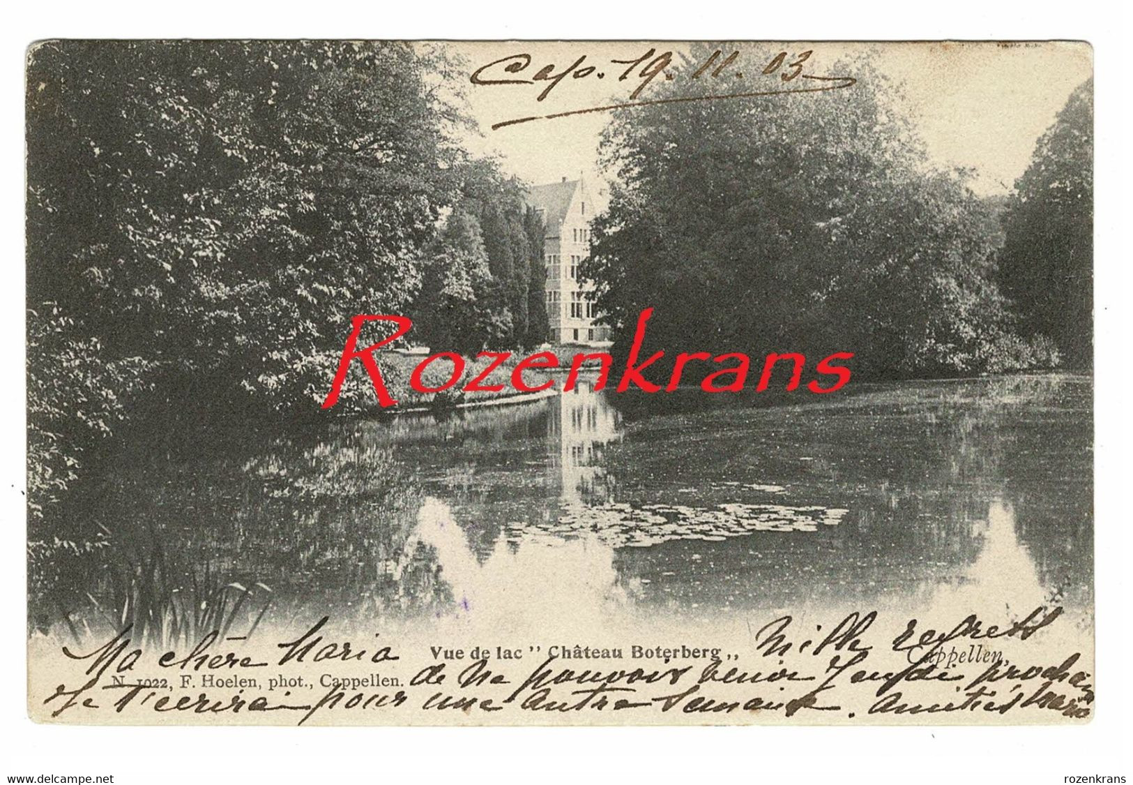 Kapellen Cappellen 1903 Kasteel Vue De Lac Chateau Boterberg Hoelen 1022 - Kapellen