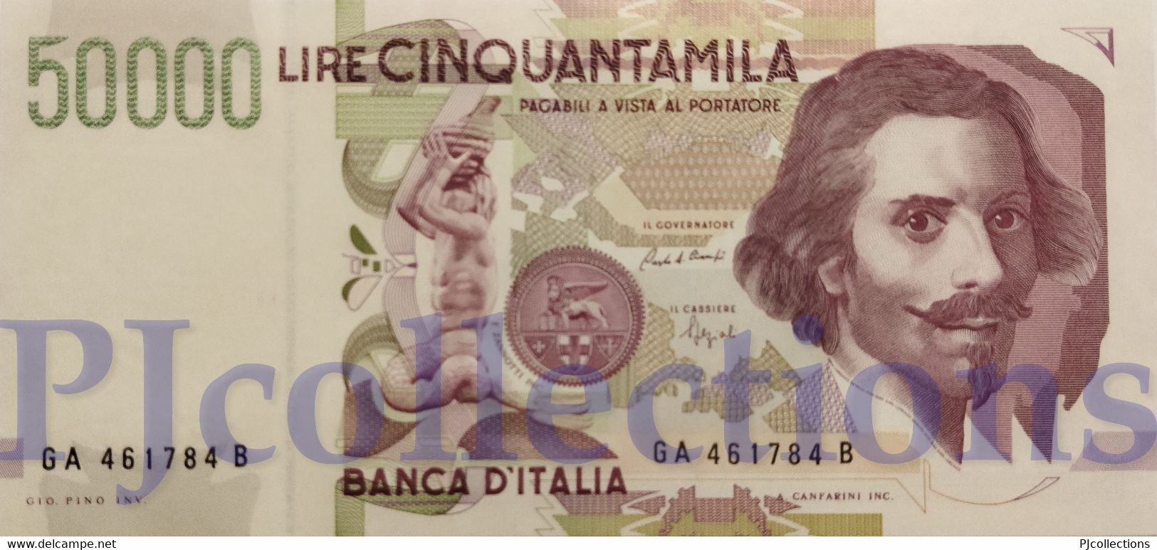 ITALIA - ITALY 50000 LIRE 1992 PICK 116a UNC PREFIX "A" - 50.000 Lire