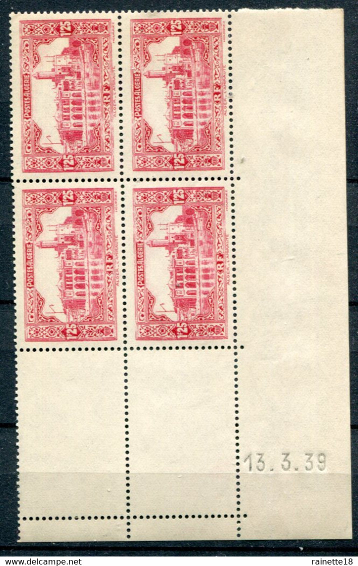 Algérie              Coin Daté  N° 140 **  Bloc De 4 - Unused Stamps