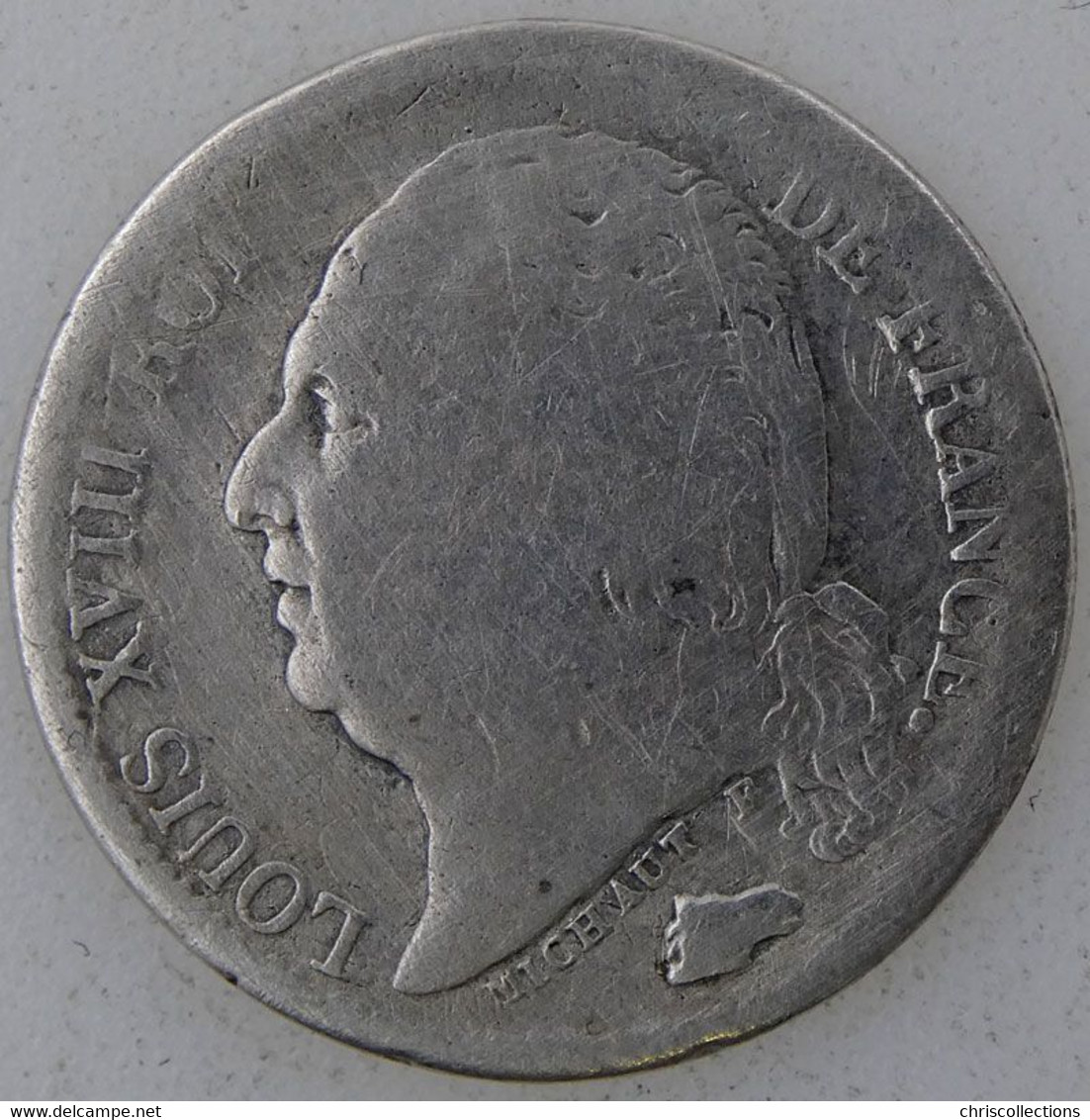 FRANCE - LOUIS XVIII - 1332 Exemplaire - 1/2 Franc 1822H - B+ - Gad. : 401 - 1/2 Franc