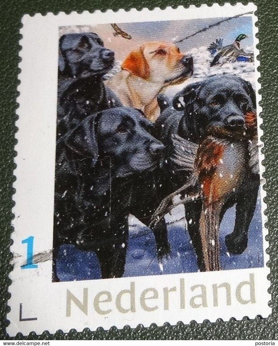 Nederland - NVPH - Xxxx - Xxxx - Persoonlijk Gebruikt - Cancelled - Honden In Sneeuw - Timbres Personnalisés