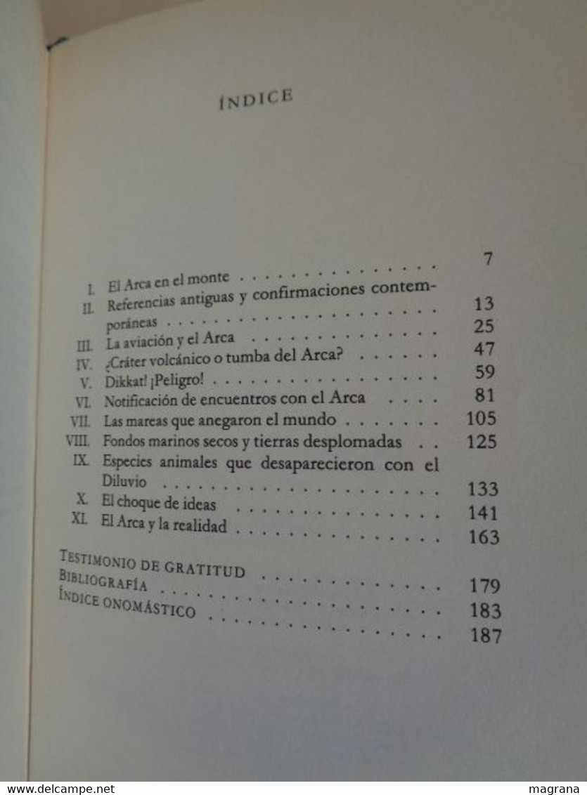En Busca Del Arca Perdida De Noé. Charles Berlitz. Círculo De Lectores. 1988. 199 Páginas. - Storia E Arte