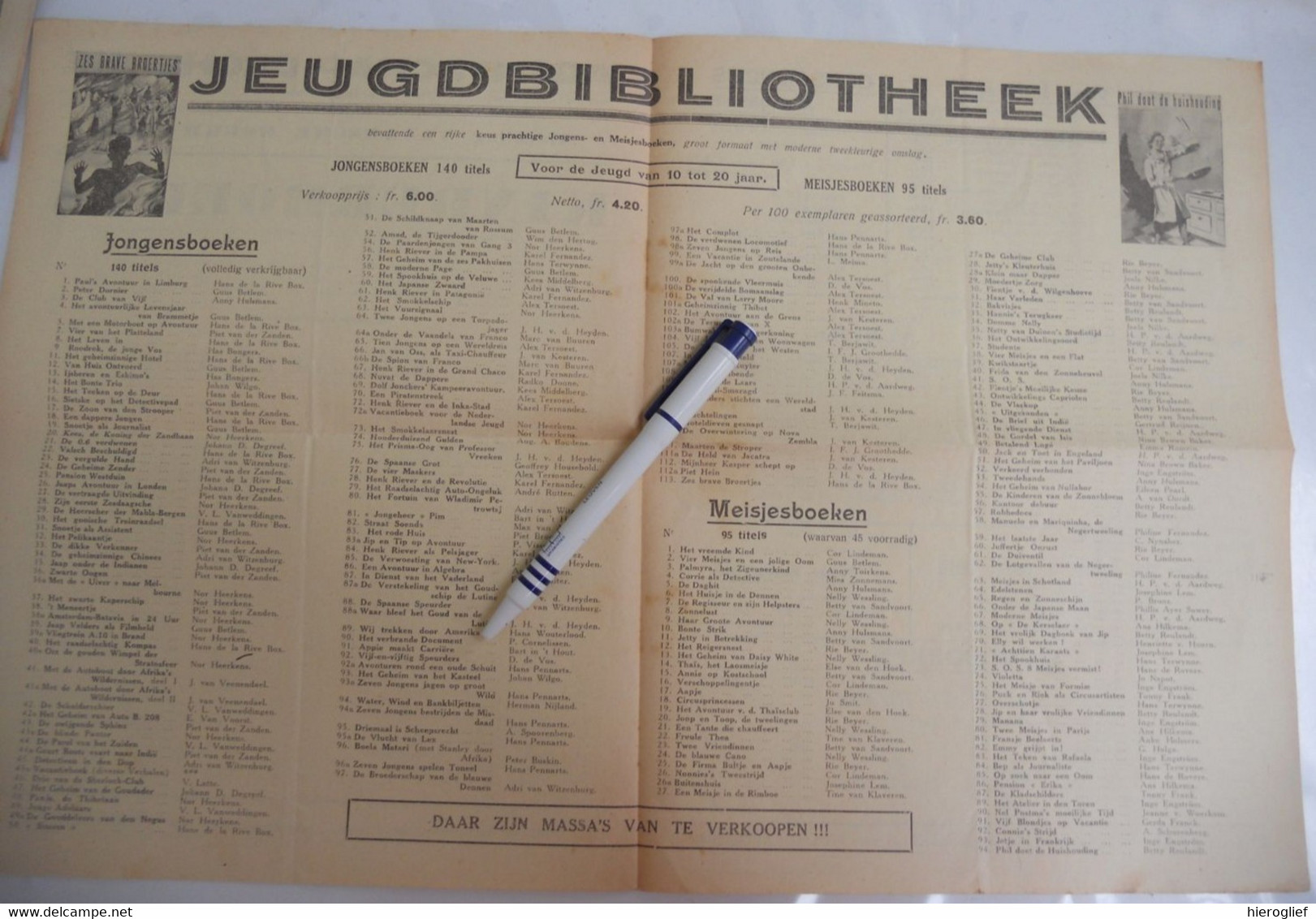 AGENTSCHAP DECHENNE - Kinderboeken Jeugdbibliotheek Prospectus (voor 1950) - 1900 – 1949