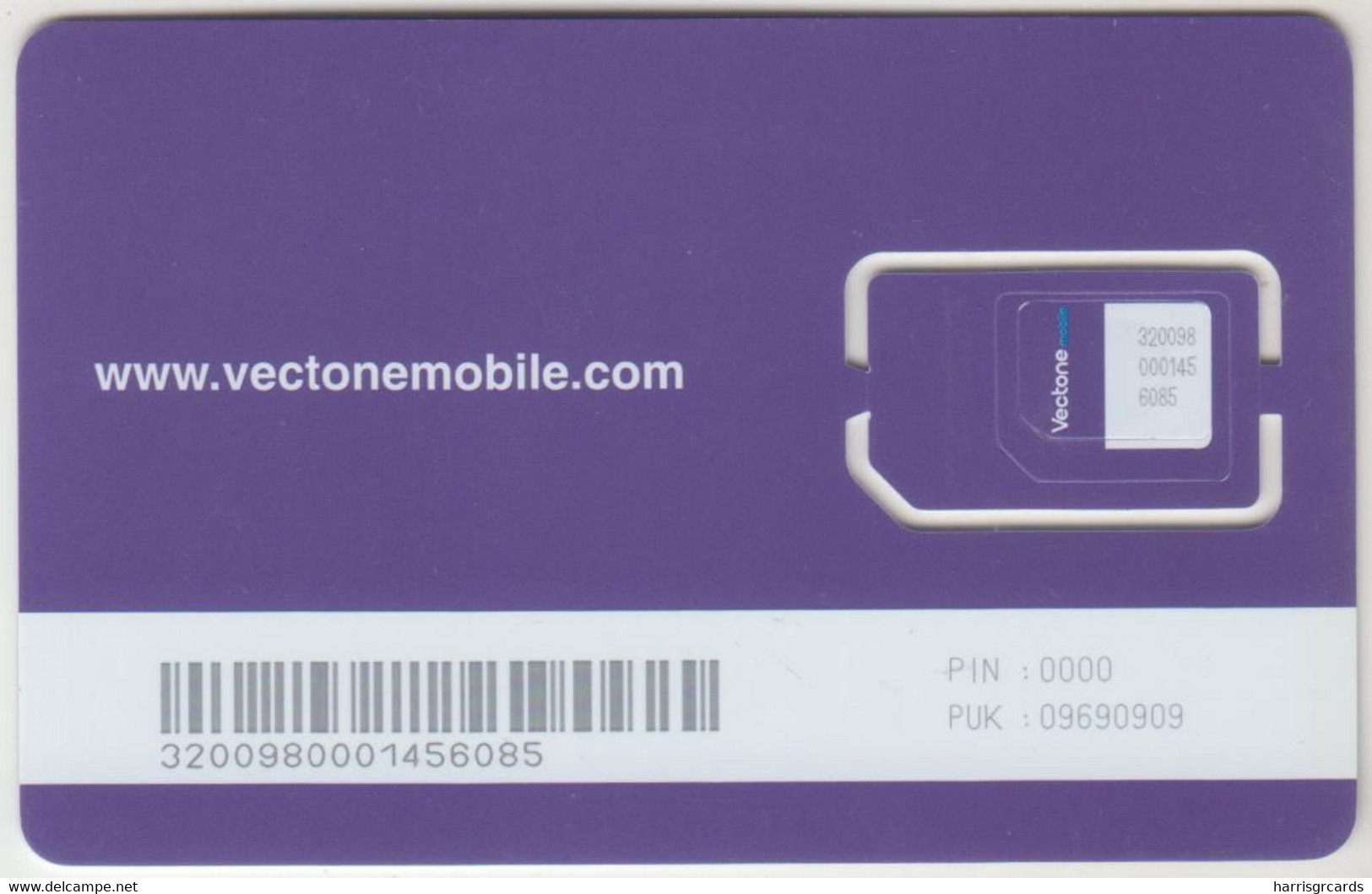 BELGIUM - Vectone GSM Card, Mint - Otros & Sin Clasificación