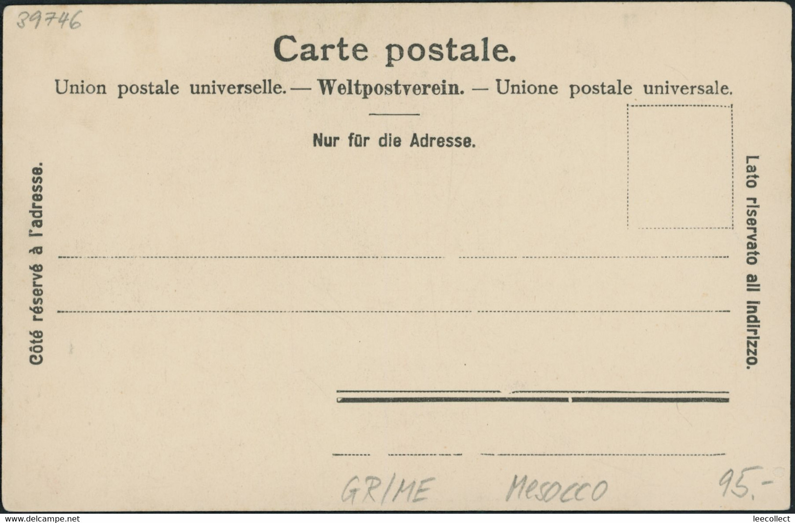 Suisse - GR Mesocco - Trachten - Costume - Mesocco