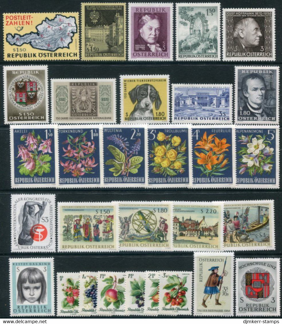 AUSTRIA 1966 Complete Issues MNH / **.  Michel 1201-230 - Unused Stamps