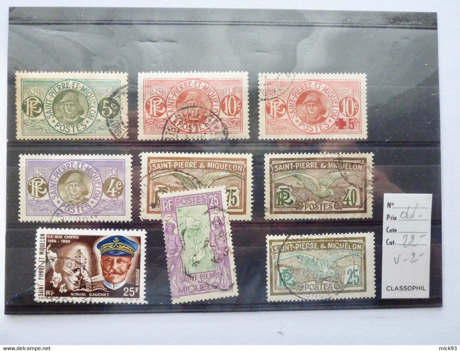 St Pierre & Miquelon Lot Timbres Obl - Used Stamps
