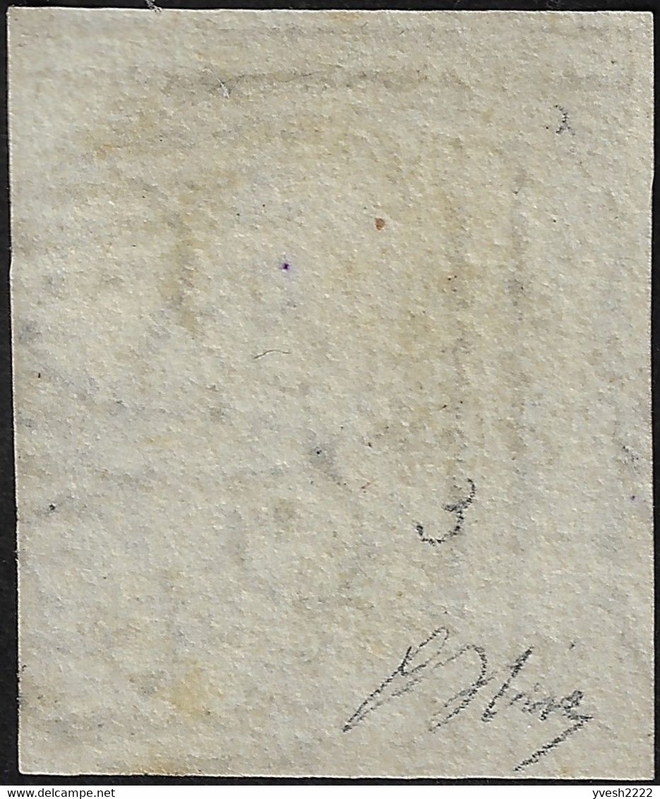 Belgique 1850 COB 3 Oblitéré P 48 Genappe. Superbe Et Rare - Postmarks - Lines: Perceptions