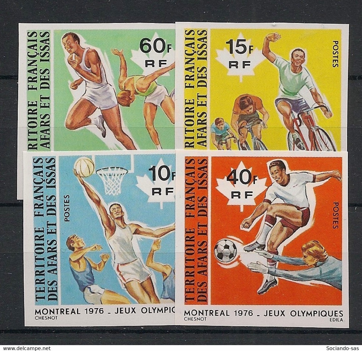 AFARS ET ISSAS - 1976 - N°Yv. 431 à 434 - Olympics - Non Dentelé / Imperf. - Neuf Luxe ** / MNH / Postfrisch - Summer 1976: Montreal