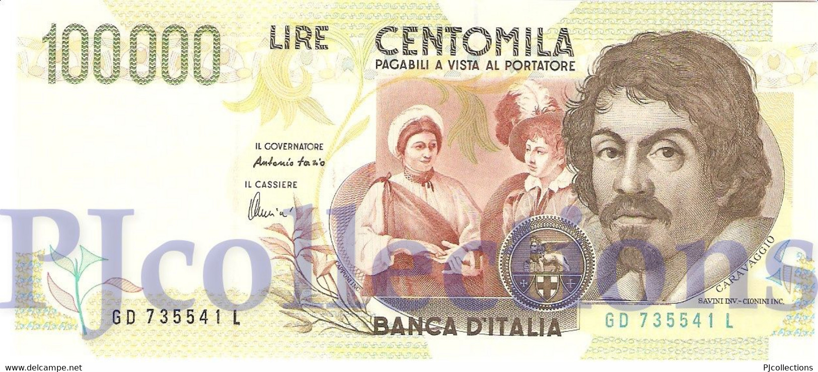 ITALIA - ITALY 100000 LIRE 1994 PICK 117b AUNC PREFIX "D" - 100.000 Lire