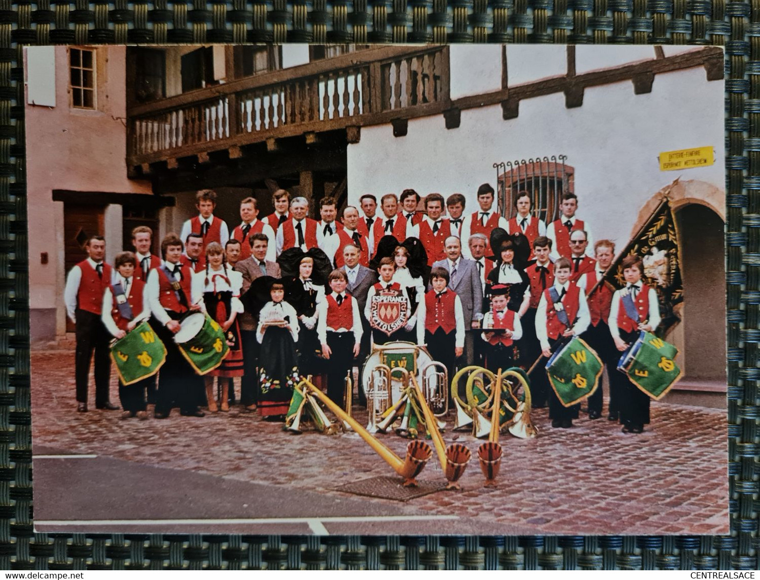 Carte WETTOLSHEIM Batterie Fanfare Espérance 1913 - Wintzenheim