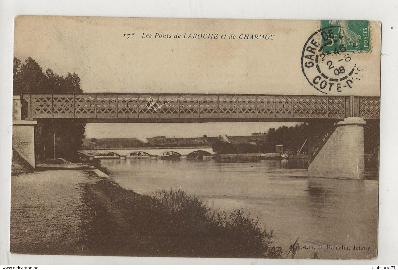 Charmoy (89) : Le Pont En Fer à Laroche En 1910 PF. - Charmoy