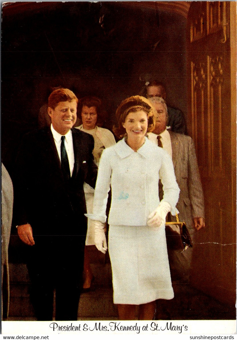 Rhode Island Newport President And Mrs Kennedy At St Mary's 1990 - Newport