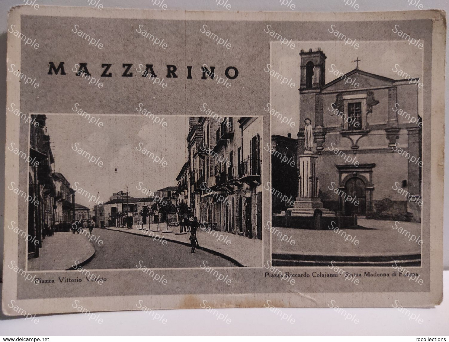 Italia Sicilia MAZZARINO 1958. Con Ondulazioni - Caltanissetta