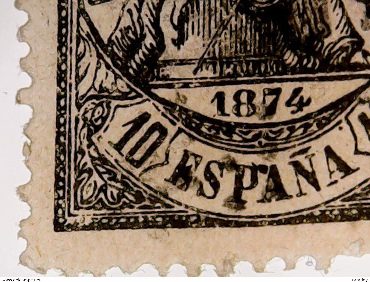 Spain Stamp 1874, Allegory Justice, 10 Peseta, Used, Scott#210, Cat > £1500 - Gebraucht