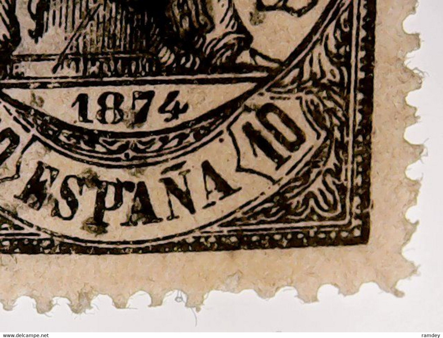 Spain Stamp 1874, Allegory Justice, 10 Peseta, Used, Scott#210, Cat > £1500 - Used Stamps