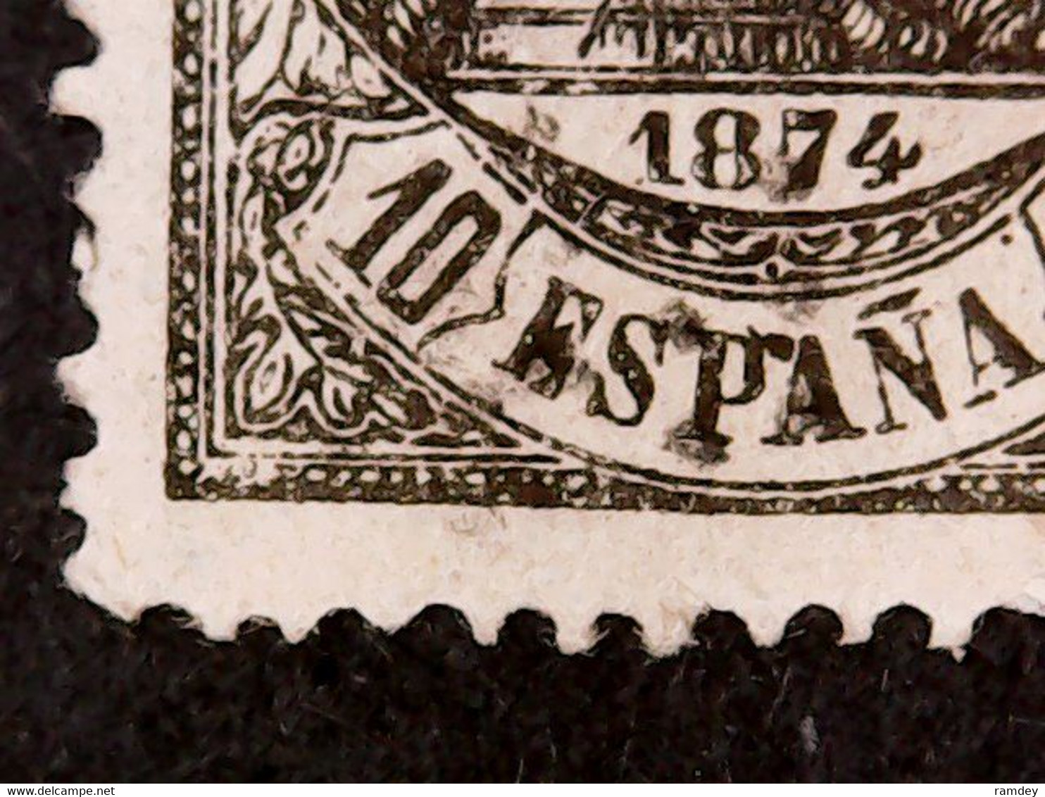 Spain Stamp 1874, Allegory Justice, 10 Peseta, Used, Scott#210, Cat > £1500