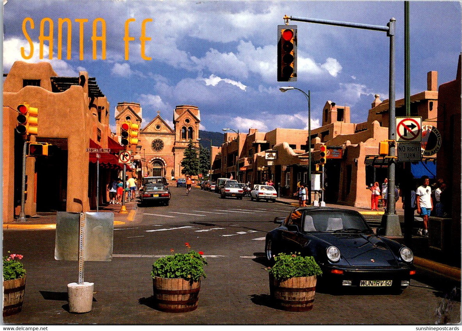 New Mexico Santa Fe Main Street Scene 2001 - Santa Fe