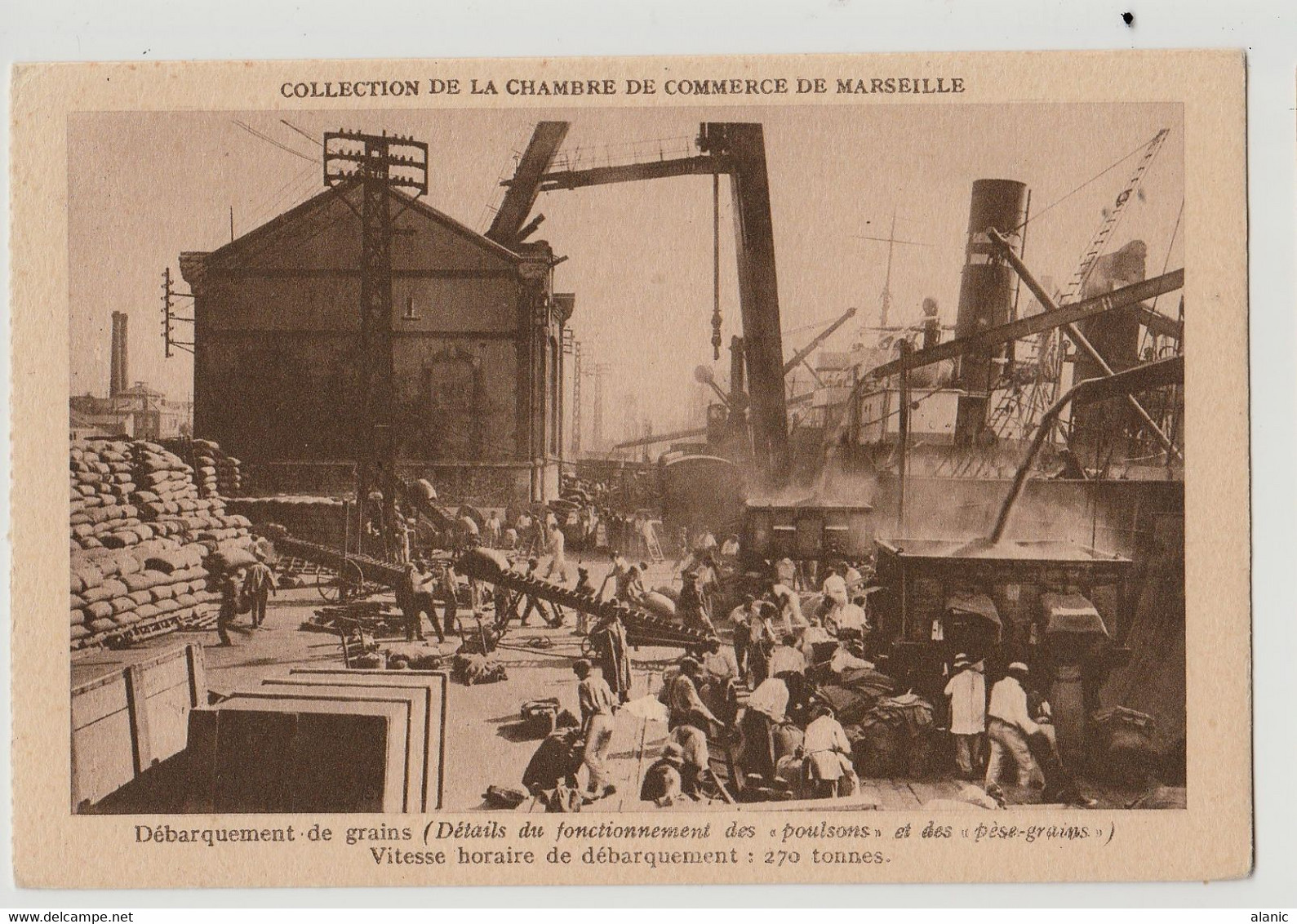 CPA-13 / MARSEILLE / Collection De La Chambre De Commerce De Marseille / Débarquement De Grains NON CIRCULEE - Petits Métiers