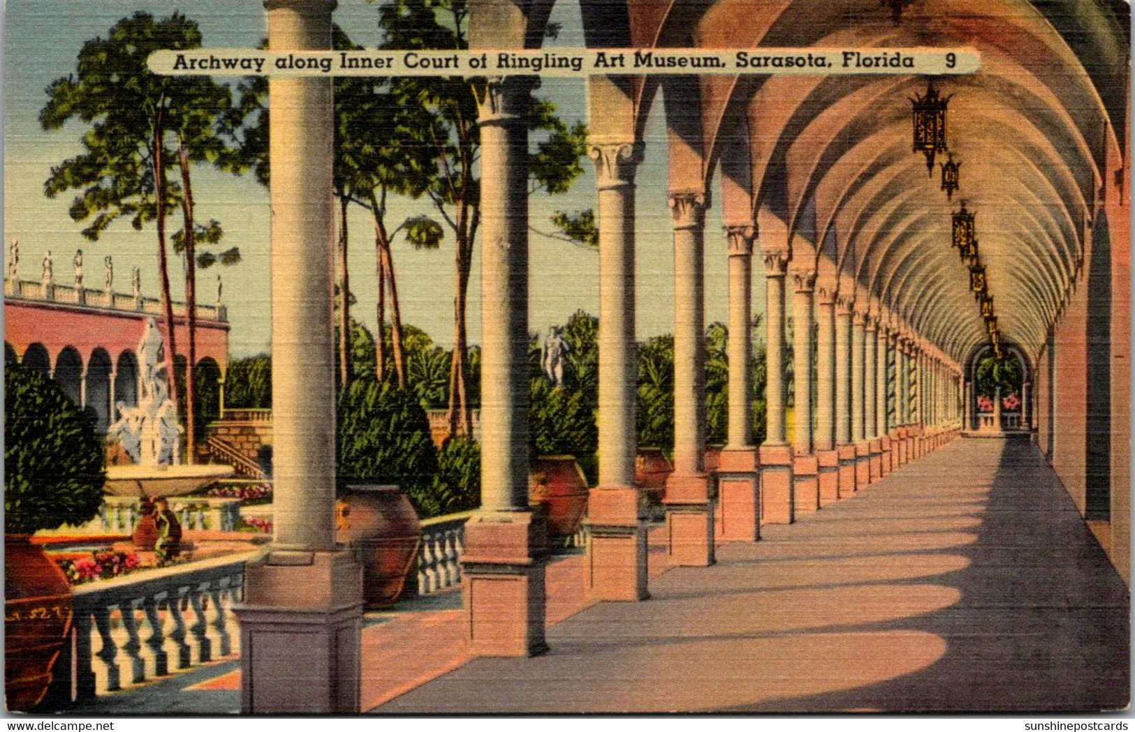 Florida Sarasota Ringling Museum Art Museum Archway Along Inner Court - Sarasota