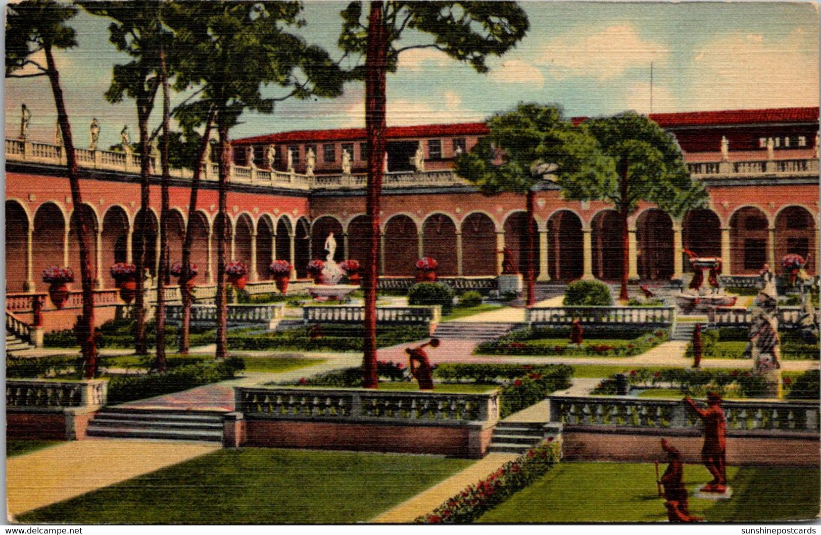 Florida Sarasota Ringling Museum Art Museum Corner Of Court Curteich - Sarasota