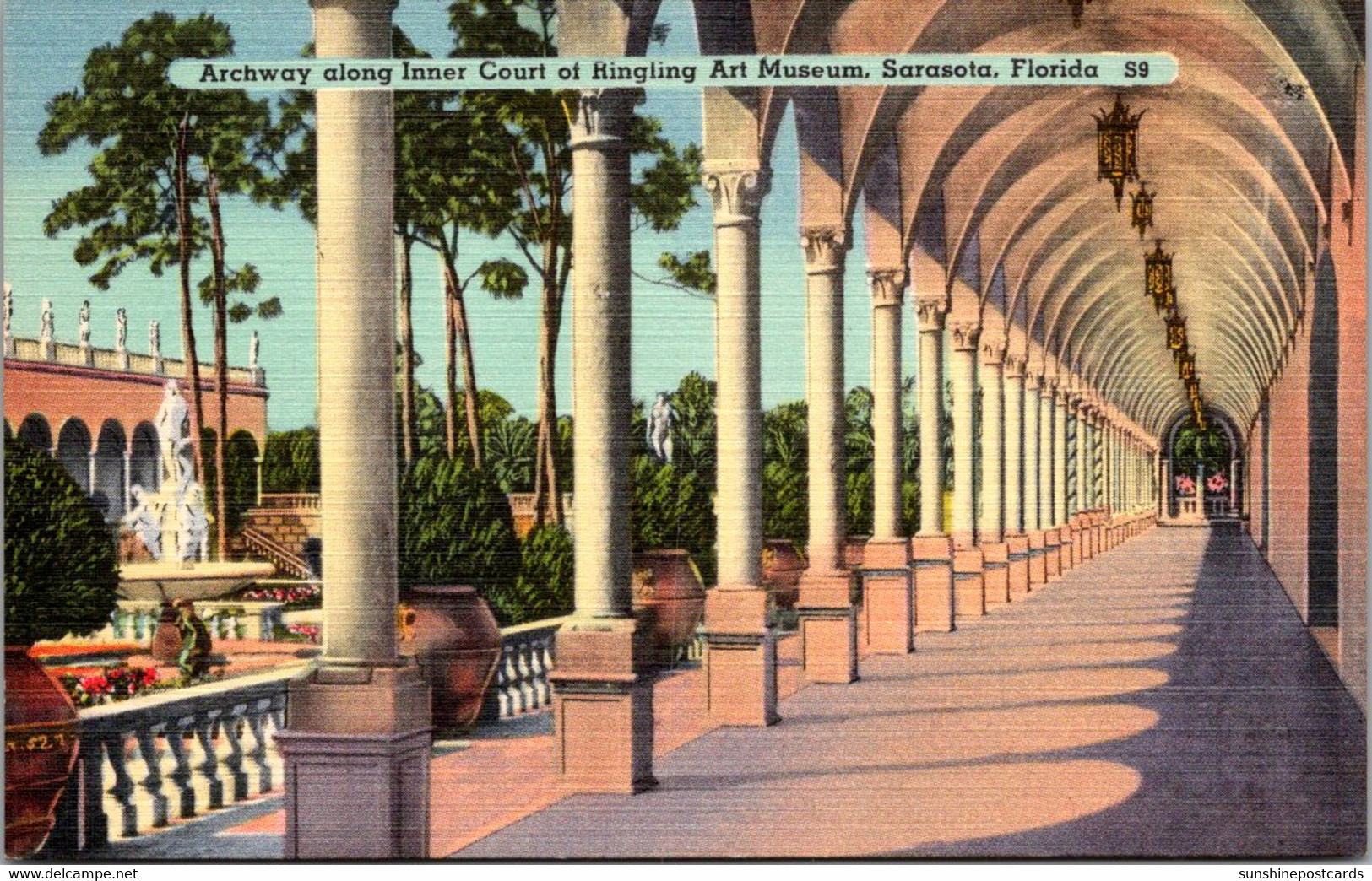 Florida Sarasota Ringling Museum Art Museum Archway Along Inner Court - Sarasota